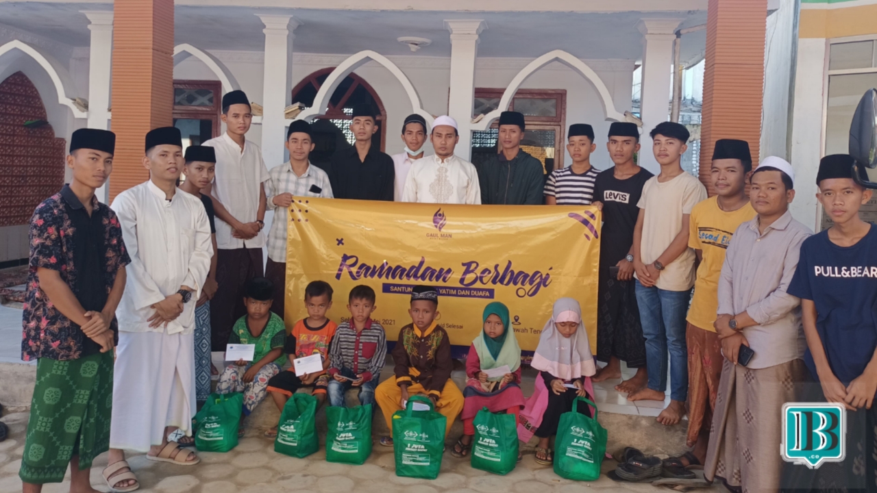 Ramadan Berbagi, Komunitas Gaul Man Sawah Tengah Santuni Anak Yatim dan Duafa