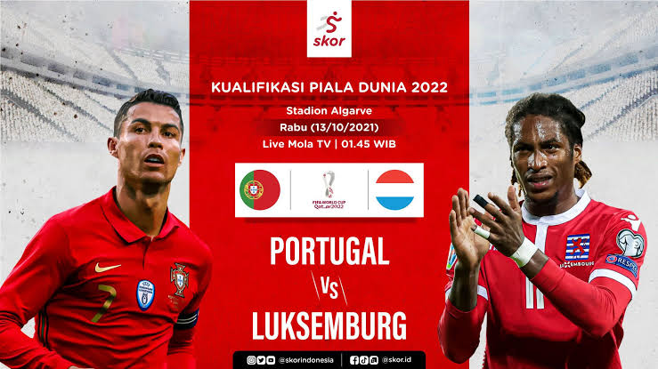 Link Live Streaming Portugal vs Lukxembourg, Kualifikasi Piala Dunia 2022