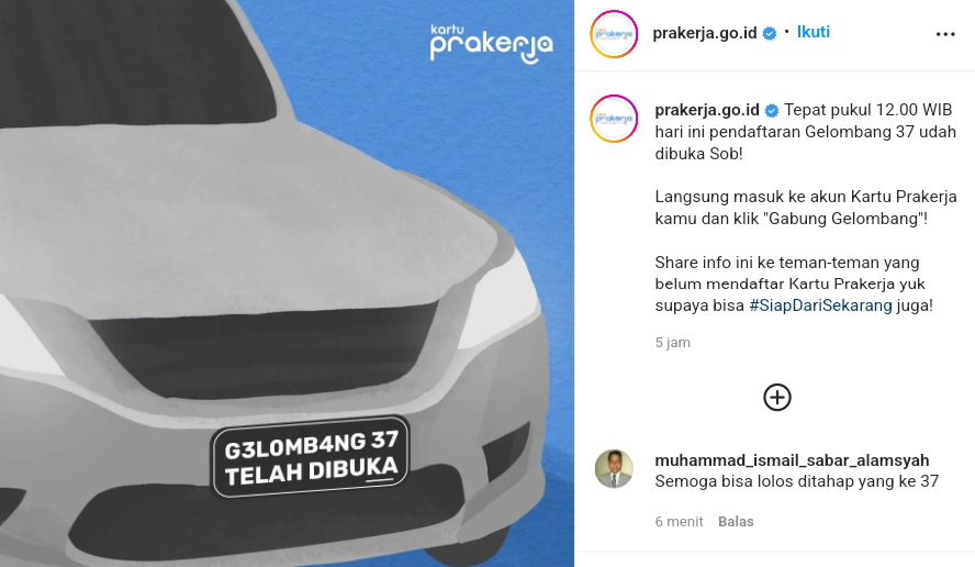 SEGERA DAFTAR: Kartu Prakerja Gelombang 37 Resmi Dibuka, Simak Caranya